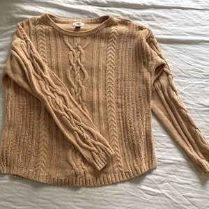 Tan Cable Knit Sweater